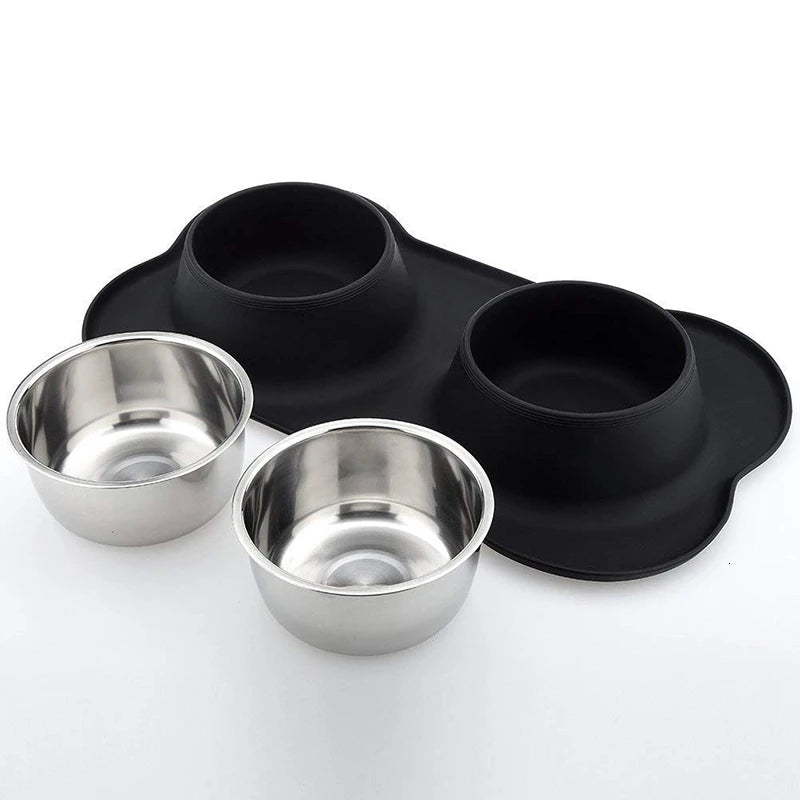 Stainless Steel Double Pet Bowl