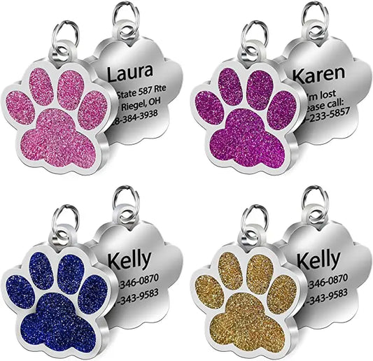 Engraved Stainless Steel Dog ID Tag