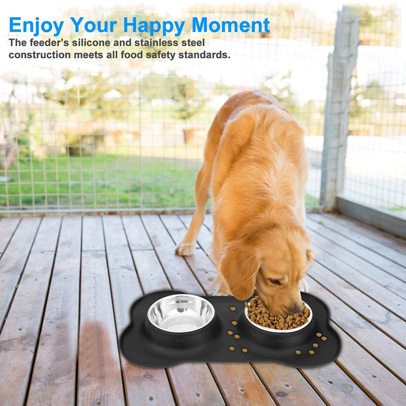 Stainless Steel Double Pet Bowl