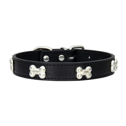 Bone Leather Durable Pet Collar