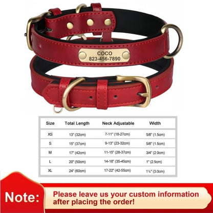 Personalized Leather Dog Collar