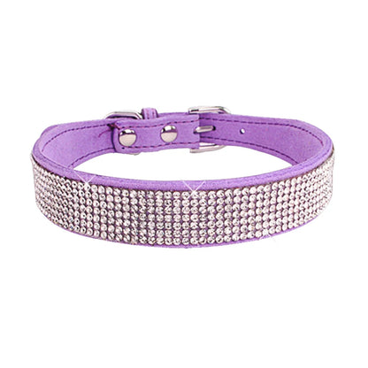 Dog Collar with Crystal Glitter Rhinestones