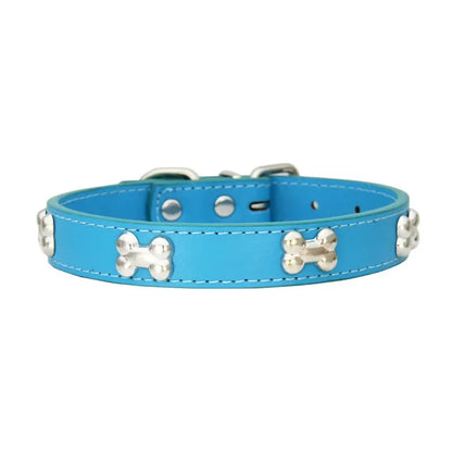 Bone Leather Durable Pet Collar