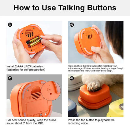 Dog Communication Vocal Training Buttons