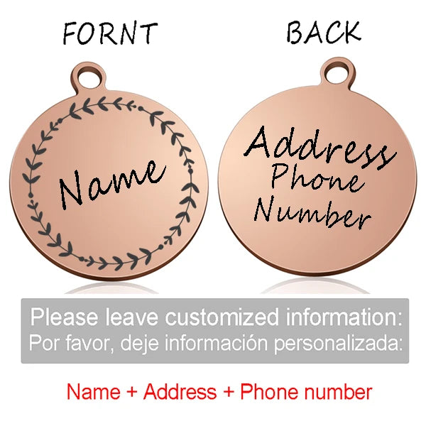 Custom Personalized Cat & Dog ID Tag