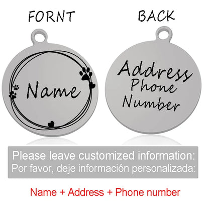 Custom Personalized Cat & Dog ID Tag