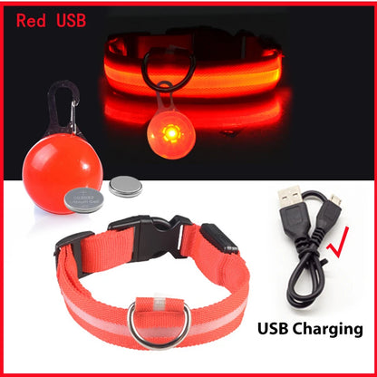 USB Charging Glowing Collar With Pendant