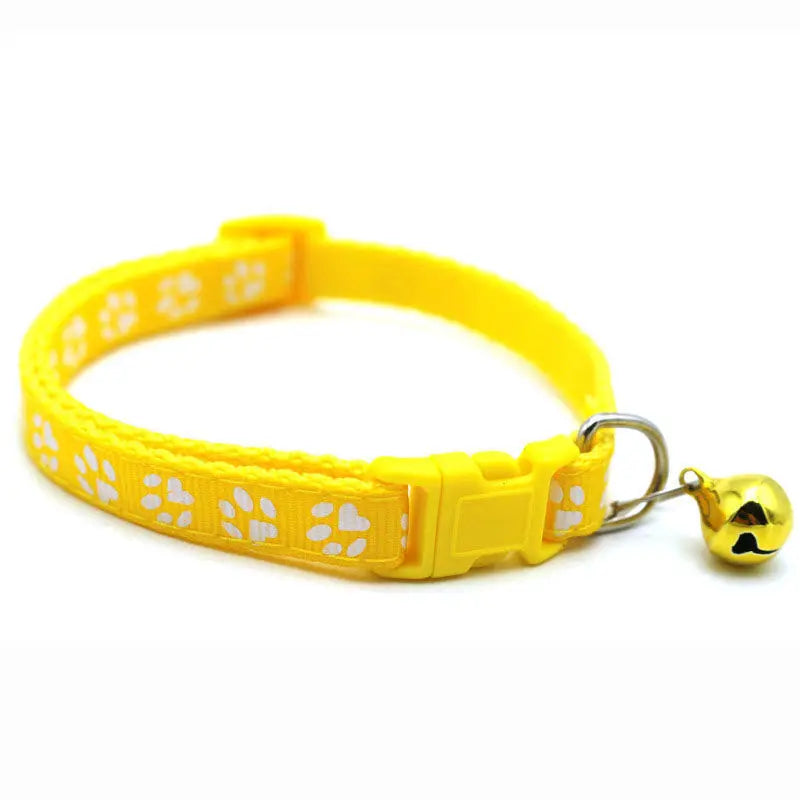 Colorful Cat Collar with Bell – Adjustable, Cute Pattern Pet Accessory