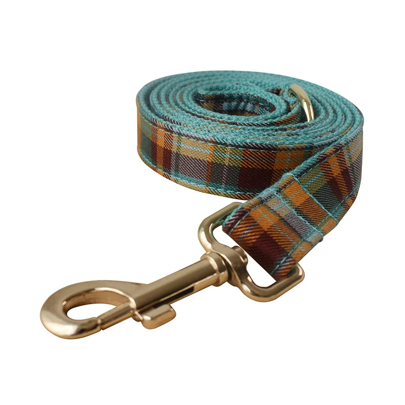 Grid Pet Leash with Free Engraved ID Tag