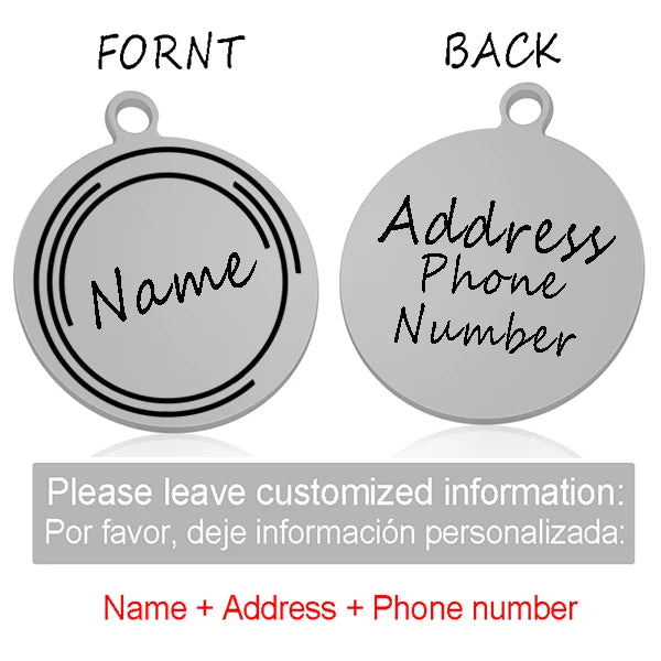 Custom Personalized Cat & Dog ID Tag