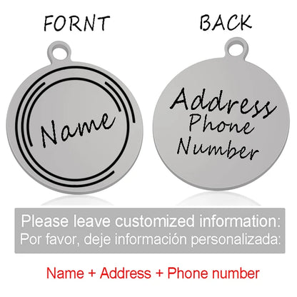 Custom Personalized Cat & Dog ID Tag