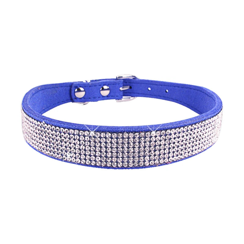 Dog Collar with Crystal Glitter Rhinestones