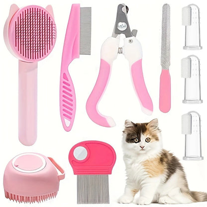 8-Piece Cat Grooming Kit