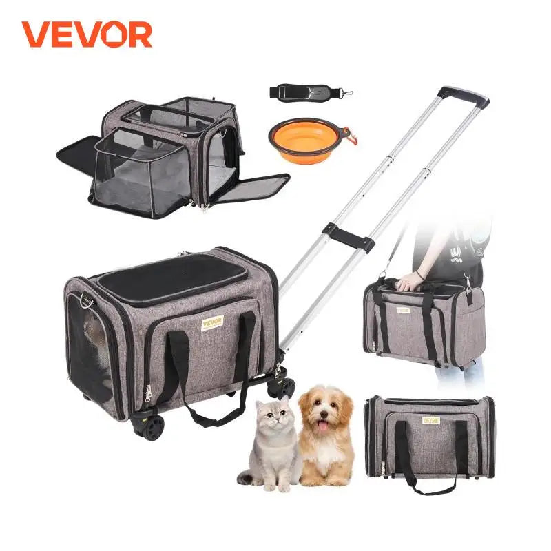 Pet Carrier Backpack with Wheels