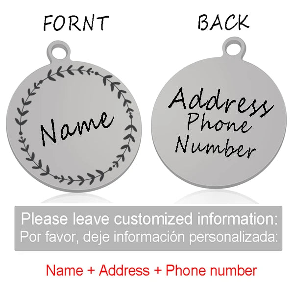 Custom Personalized Cat & Dog ID Tag