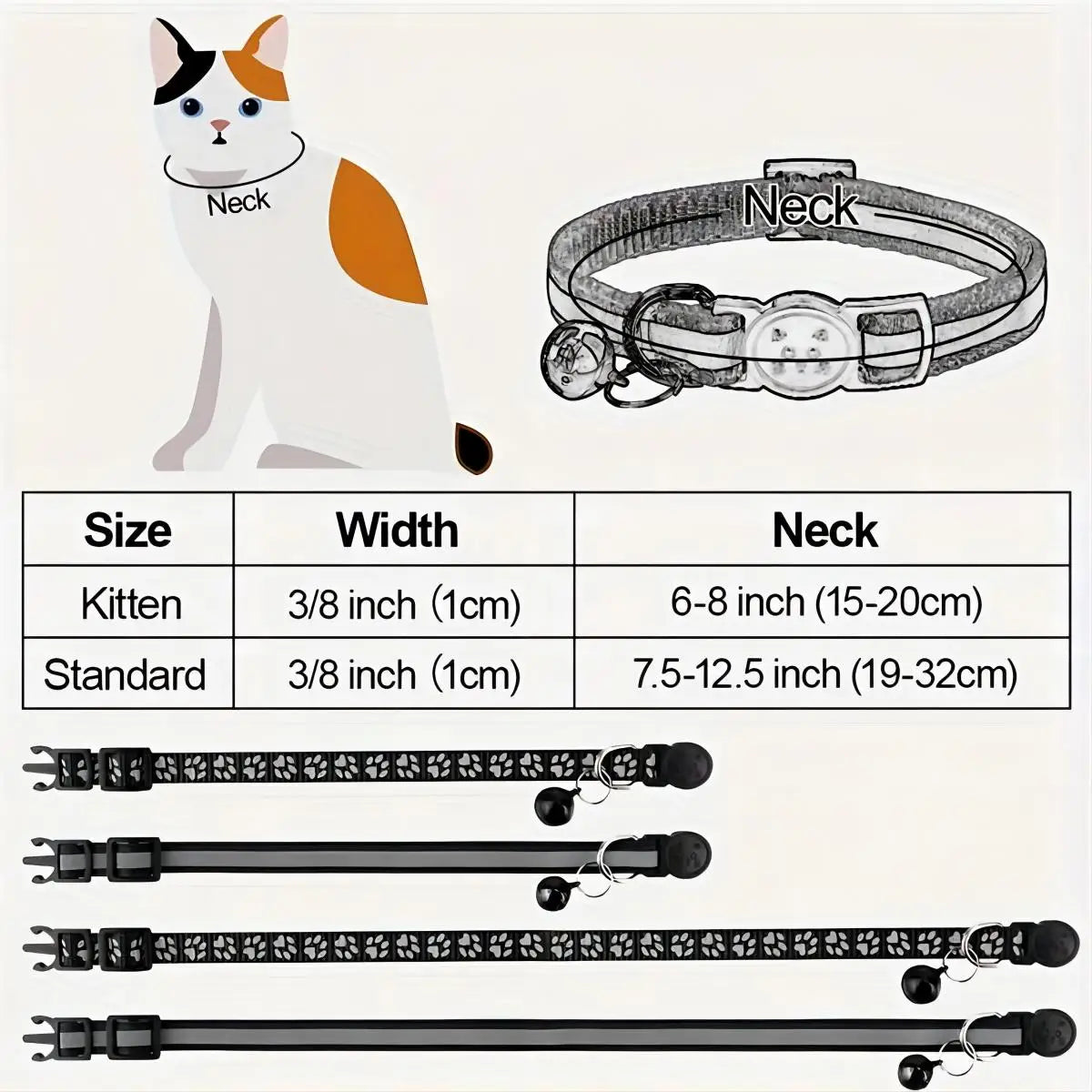 2PC Reflective Pet Collars