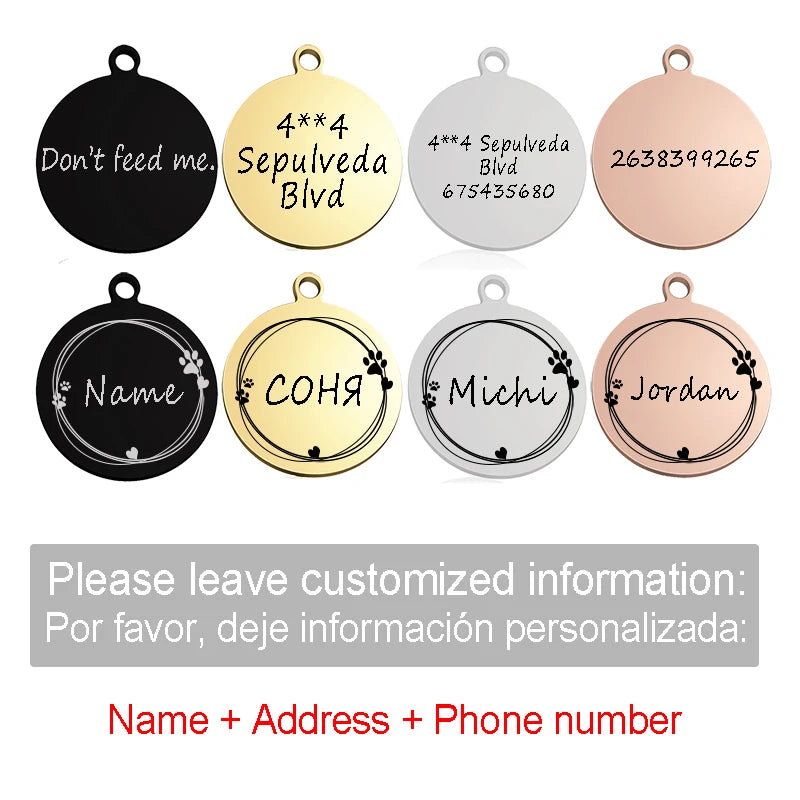 Custom Personalized Cat & Dog ID Tag