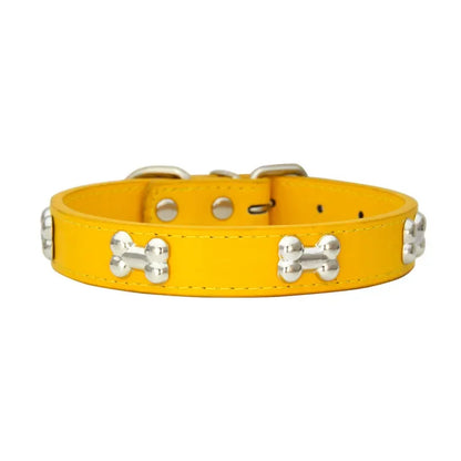 Bone Leather Durable Pet Collar