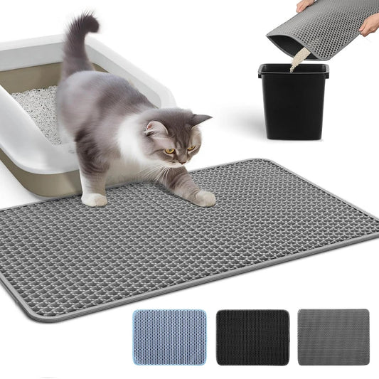 Double-Layer Cat Litter Mat