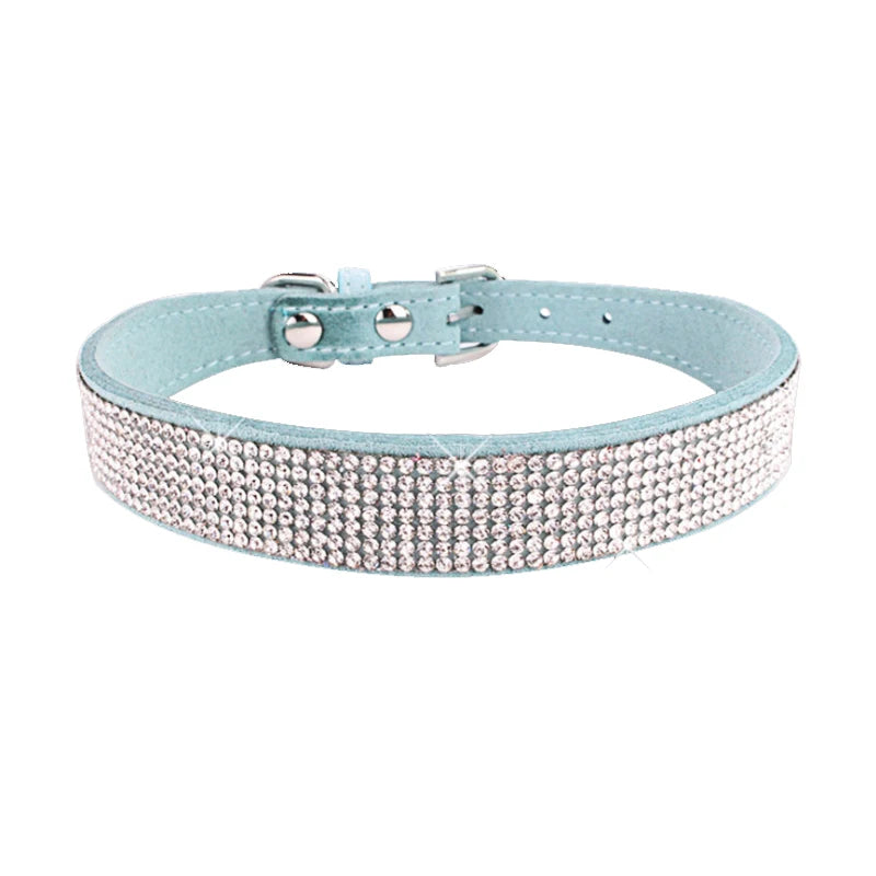 Dog Collar with Crystal Glitter Rhinestones