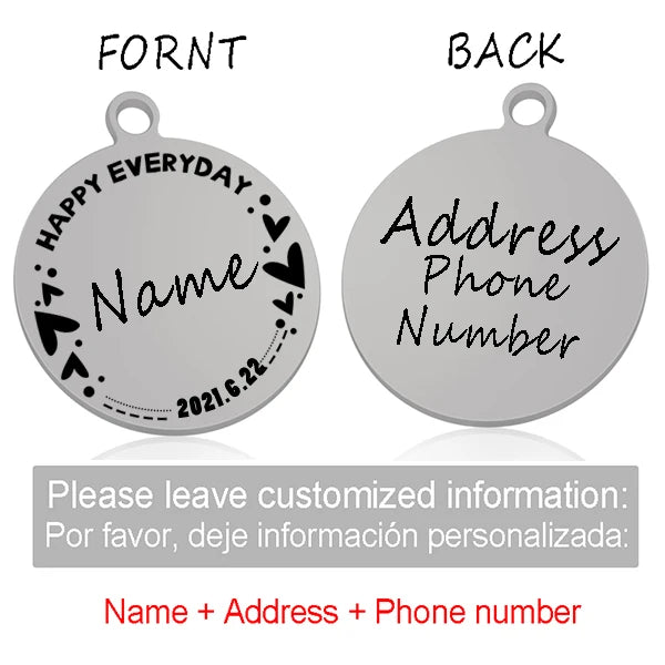 Custom Personalized Cat & Dog ID Tag