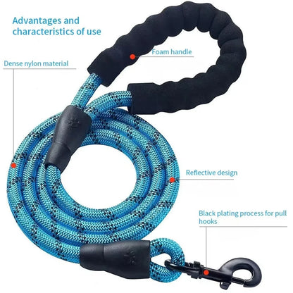 Reflective Pet Leash with Padded Handle