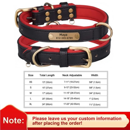 Personalized Leather Dog Collar