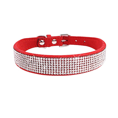 Dog Collar with Crystal Glitter Rhinestones