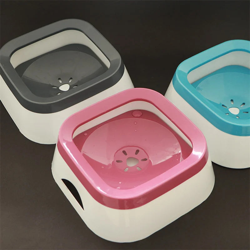 1L Anti-Splash Water Bowl for Dogs & Cats - Large Capacity Drinking Bowl