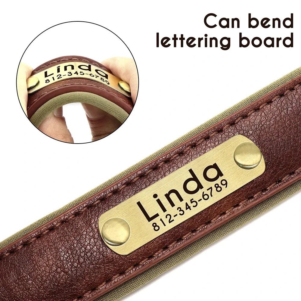 Personalized Leather Dog Collar