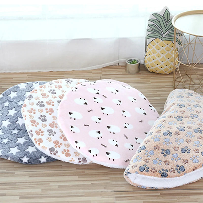 Double-sided Round Dog Bed Mat