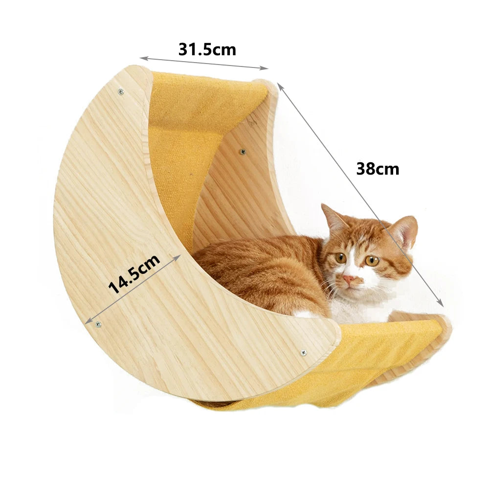 Wall-Mounted Cat Tree with Shelves