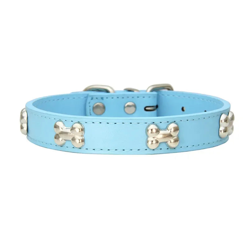 Bone Leather Durable Pet Collar