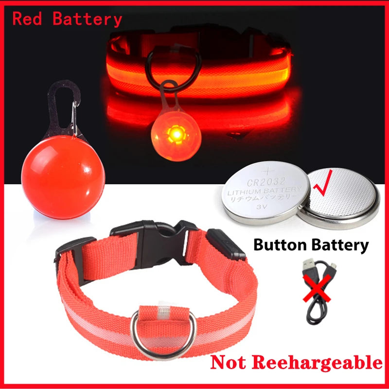 USB Charging Glowing Collar With Pendant