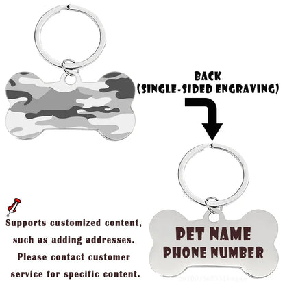 Personalized Bone-Shaped Pet ID Tag