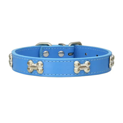 Bone Leather Durable Pet Collar