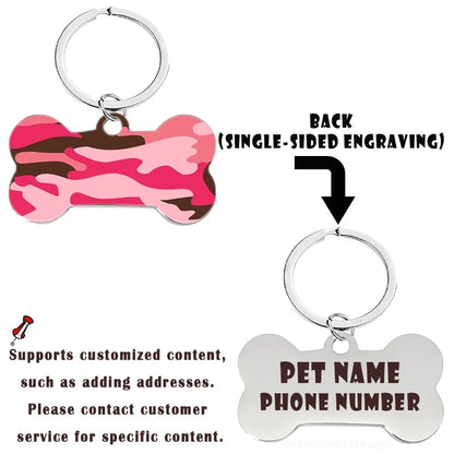 Personalized Bone-Shaped Pet ID Tag