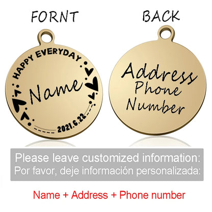 Custom Personalized Cat & Dog ID Tag