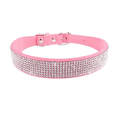 Dog Collar with Crystal Glitter Rhinestones