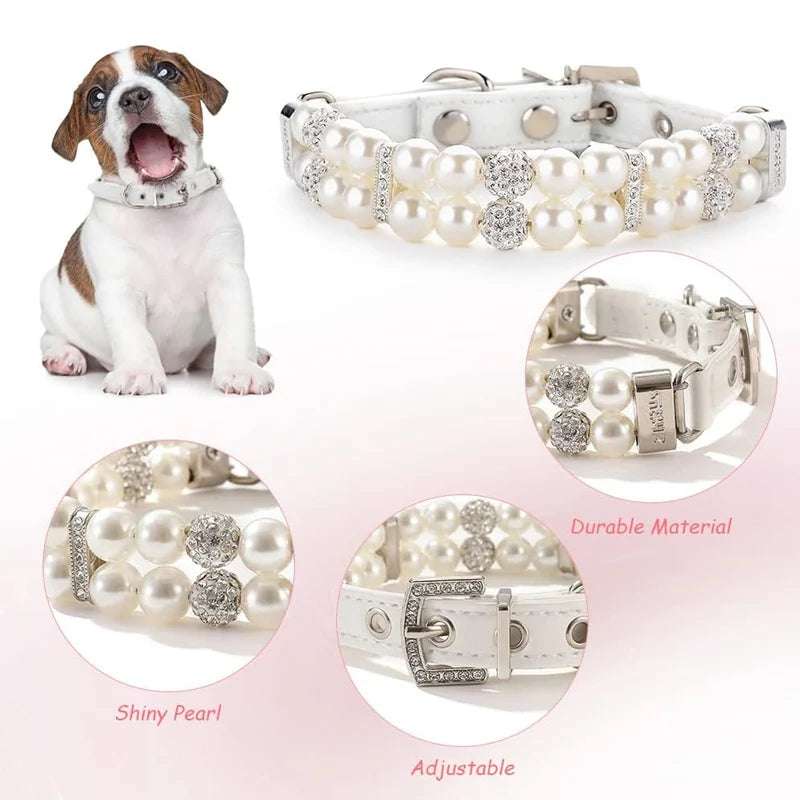 Pearl Dog Collar & Leash Set