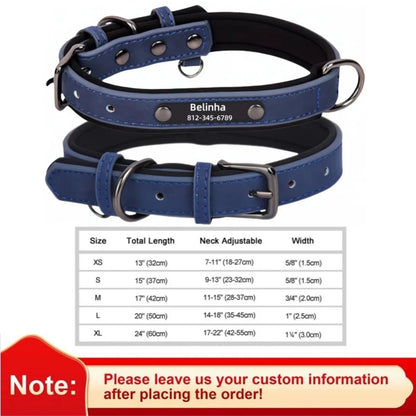 Personalized Leather Dog Collar