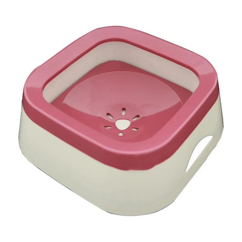 1L Anti-Splash Water Bowl for Dogs & Cats - Large Capacity Drinking Bowl