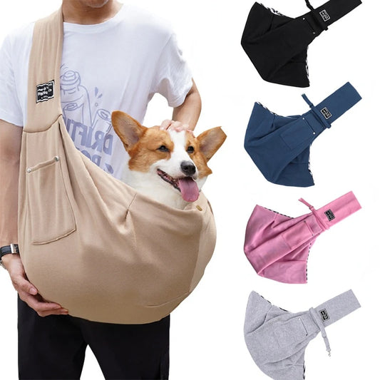 Comfortable Pet Sling Carrier Bag - Crossbody Shoulder Bag for Dogs & Cats