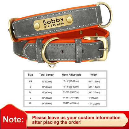 Personalized Leather Dog Collar