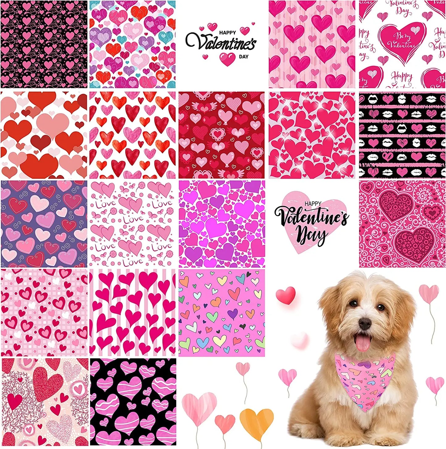 Valentine's Dog Bandanas (20-Pack)