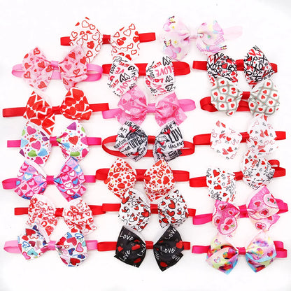 10-Pack Valentine's Dog Bowties