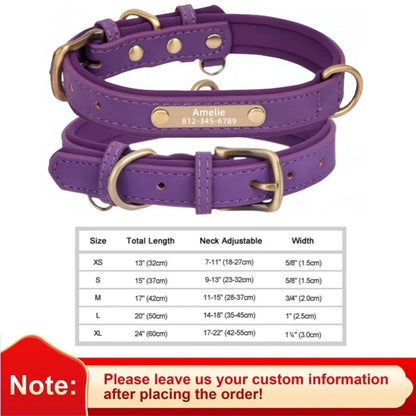 Personalized Leather Dog Collar