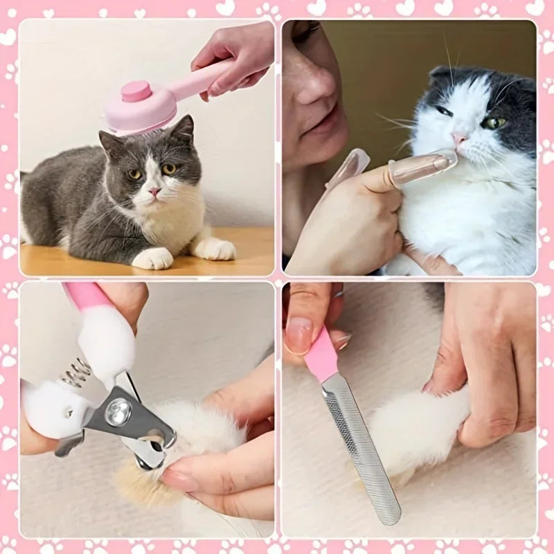 8-Piece Cat Grooming Kit