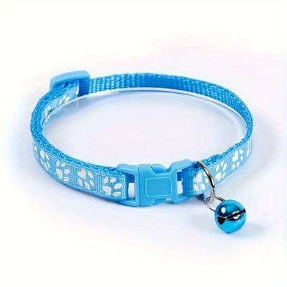 Colorful Cat Collar with Bell – Adjustable, Cute Pattern Pet Accessory