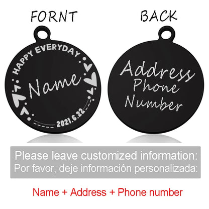 Custom Personalized Cat & Dog ID Tag